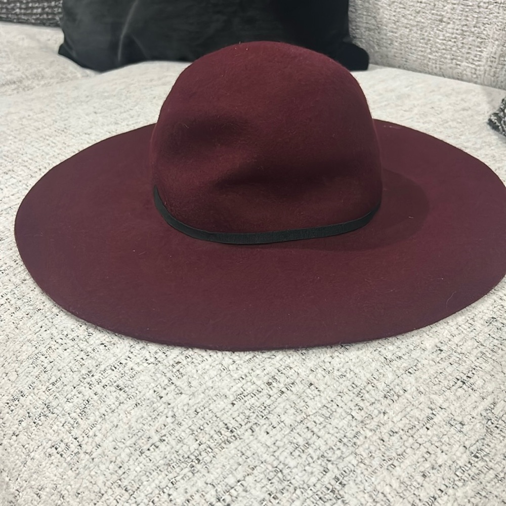 Burgundy hat